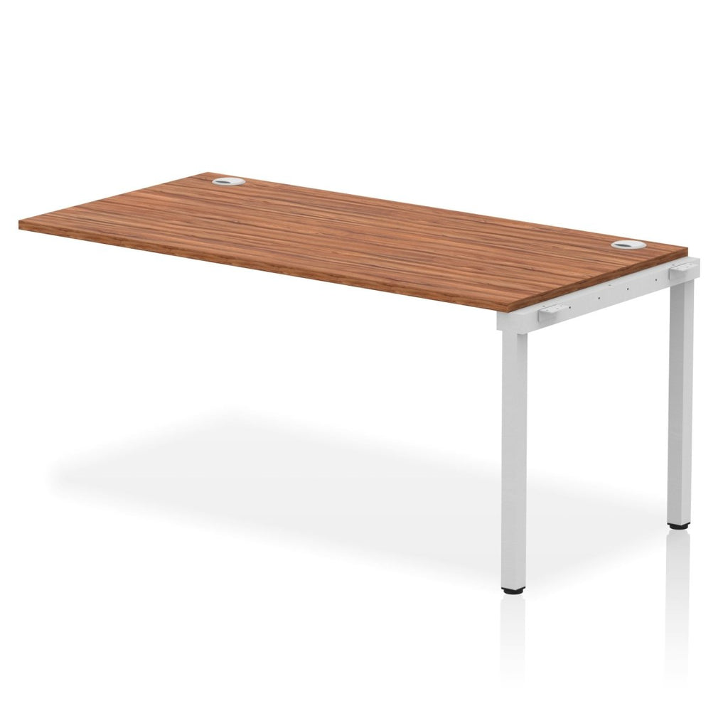 Office furniture impulse-single-row-bench-desk-ext-kit Dynamic  Walnut Desk Colour 160 Wide