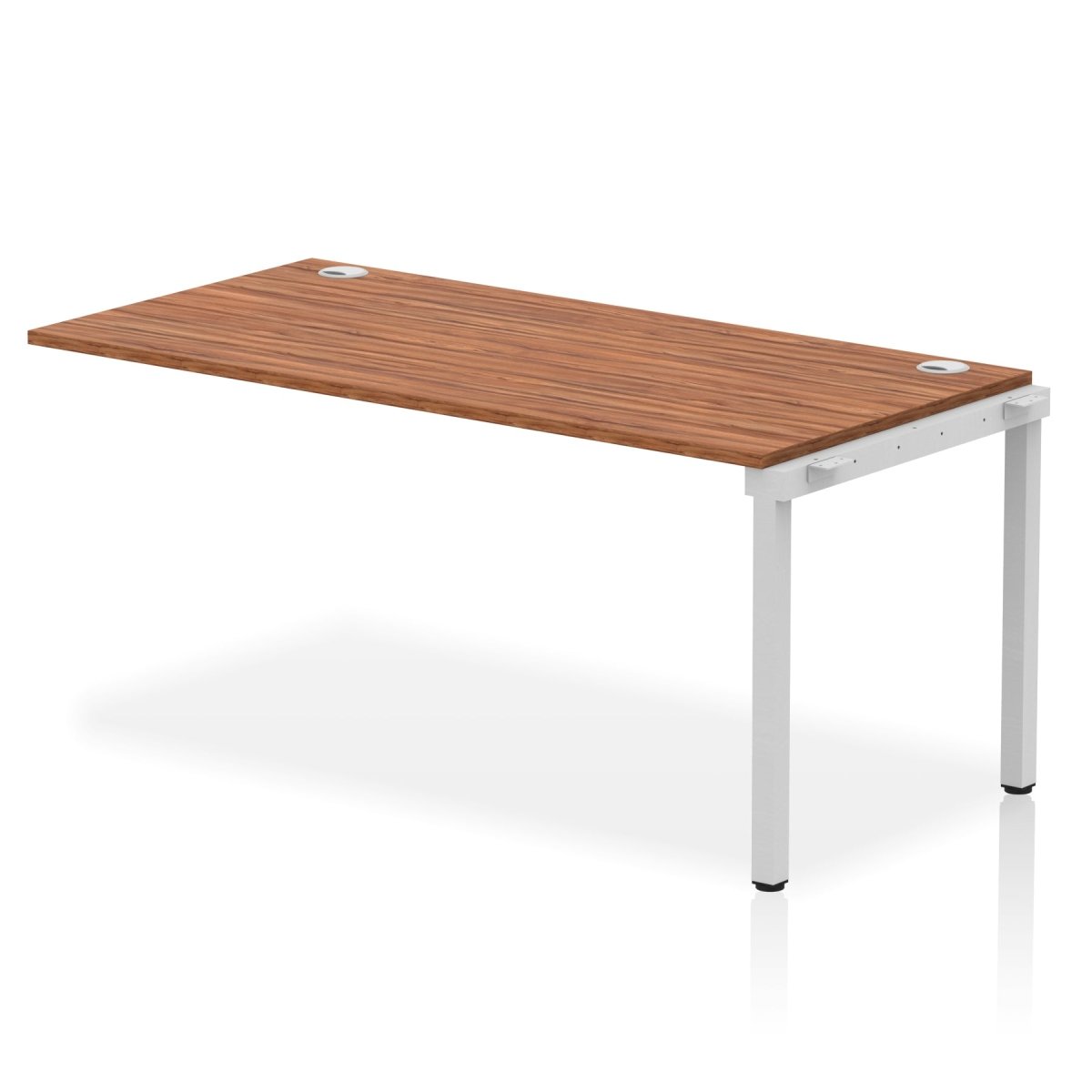 Office furniture impulse-single-row-bench-desk-ext-kit Dynamic  Walnut Desk Colour 160 Wide