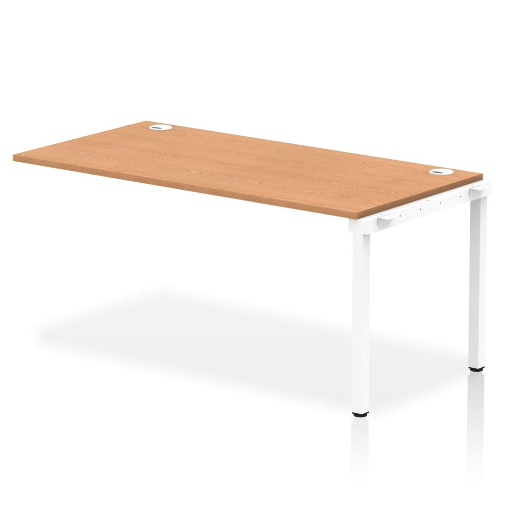 Office furniture impulse-single-row-bench-desk-ext-kit Dynamic  Oak Desk Colour 160 Wide