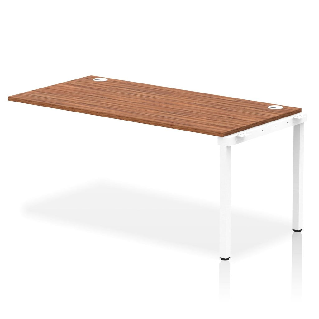 Office furniture impulse-single-row-bench-desk-ext-kit Dynamic  Walnut Desk Colour 160 Wide