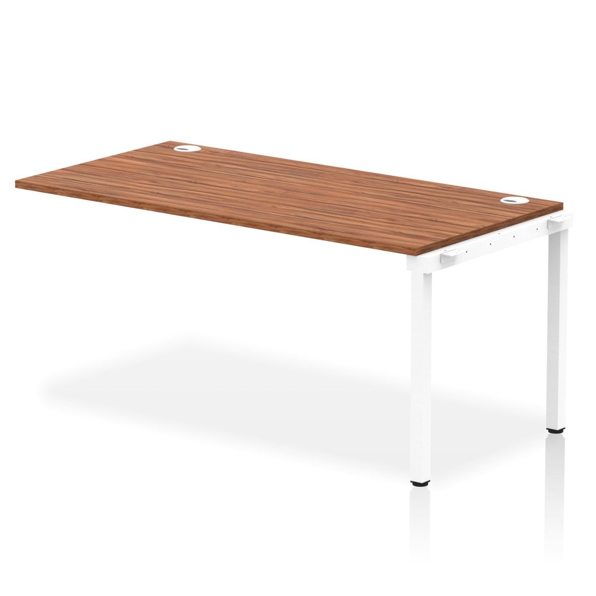 Office furniture impulse-single-row-bench-desk-ext-kit Dynamic  Walnut Desk Colour 160 Wide