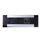 Sockets Cable Leads Impusle Desktop Module 2 x 5A UK Sockets, 1 x Neon Switch, 1 x 500mm