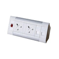 Sockets Cable Leads Impusle Desktop Module 2 x 5A UK Sockets, 1 x Neon Switch, 1 x 500mm