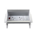 Accessory for Desk Impulse  Pop-Up Module 2 x UK Sockets, 1 x Neon Switch, 1 x 500mm Lead to 3 Pole Connector in White