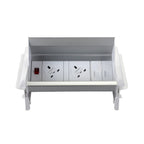 Accessory for Desk Impulse  Pop-Up Module 2 x UK Sockets, 1 x Neon Switch, 1 x 500mm Lead to 3 Pole Connector in White
