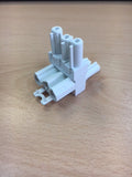 Desk Accessory Impulse T Distribution Connector - One in Two Out Includes Locking Clips  Colour Black 