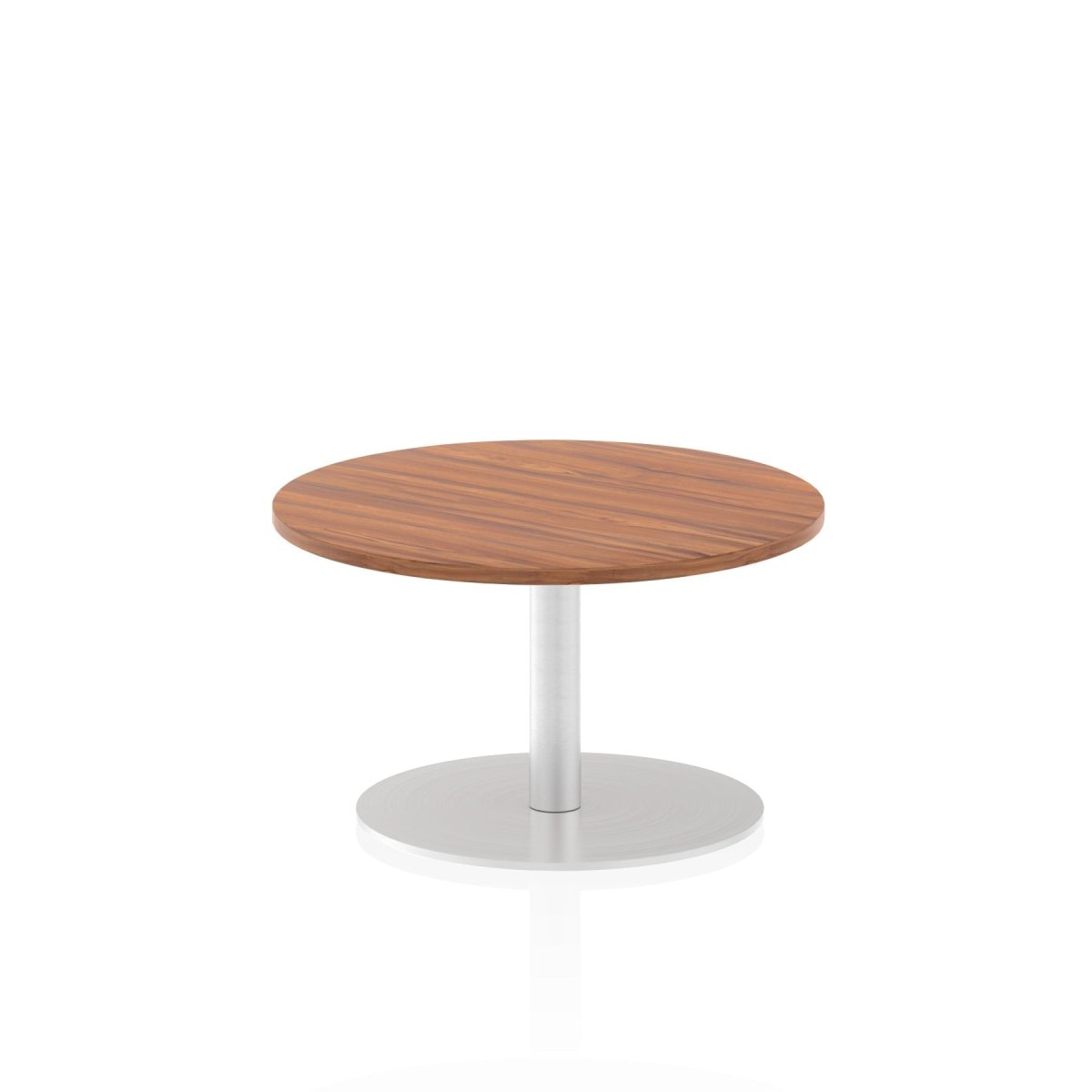 Office furniture italia-round-poseur-table Dynamic  Walnut 60 Wide 725mm High