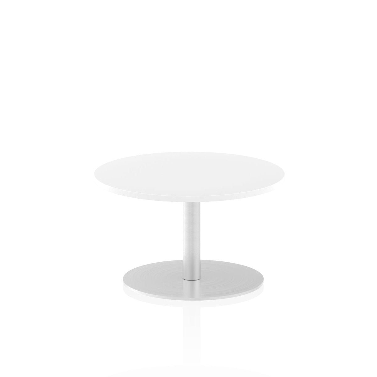 Office furniture italia-round-poseur-table Dynamic  Walnut 80 Wide 725mm High