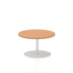 Office furniture italia-round-poseur-table Dynamic  Oak 120 Wide 725mm High
