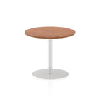 Office furniture italia-round-poseur-table Dynamic  Walnut 60 Wide 1145mm High