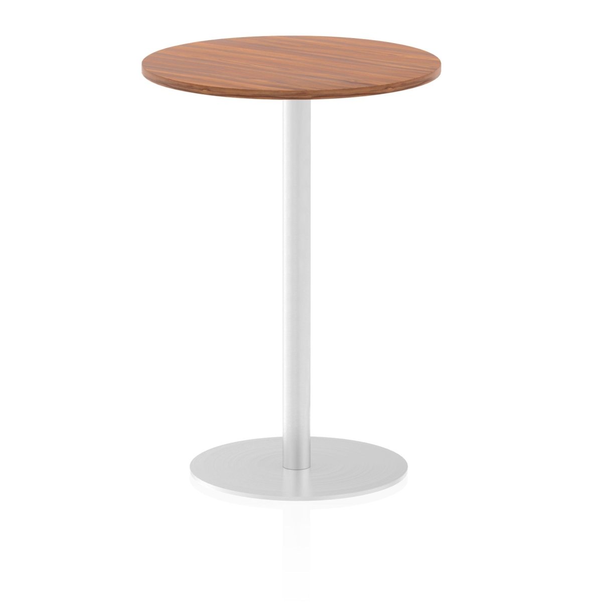 Office furniture italia-round-poseur-table Dynamic  Walnut 60 Wide 475mm High
