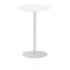 Office furniture italia-round-poseur-table Dynamic  Walnut 80 Wide 475mm High