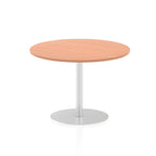 Office furniture italia-round-poseur-table Dynamic  Beech 60 Wide 1145mm High