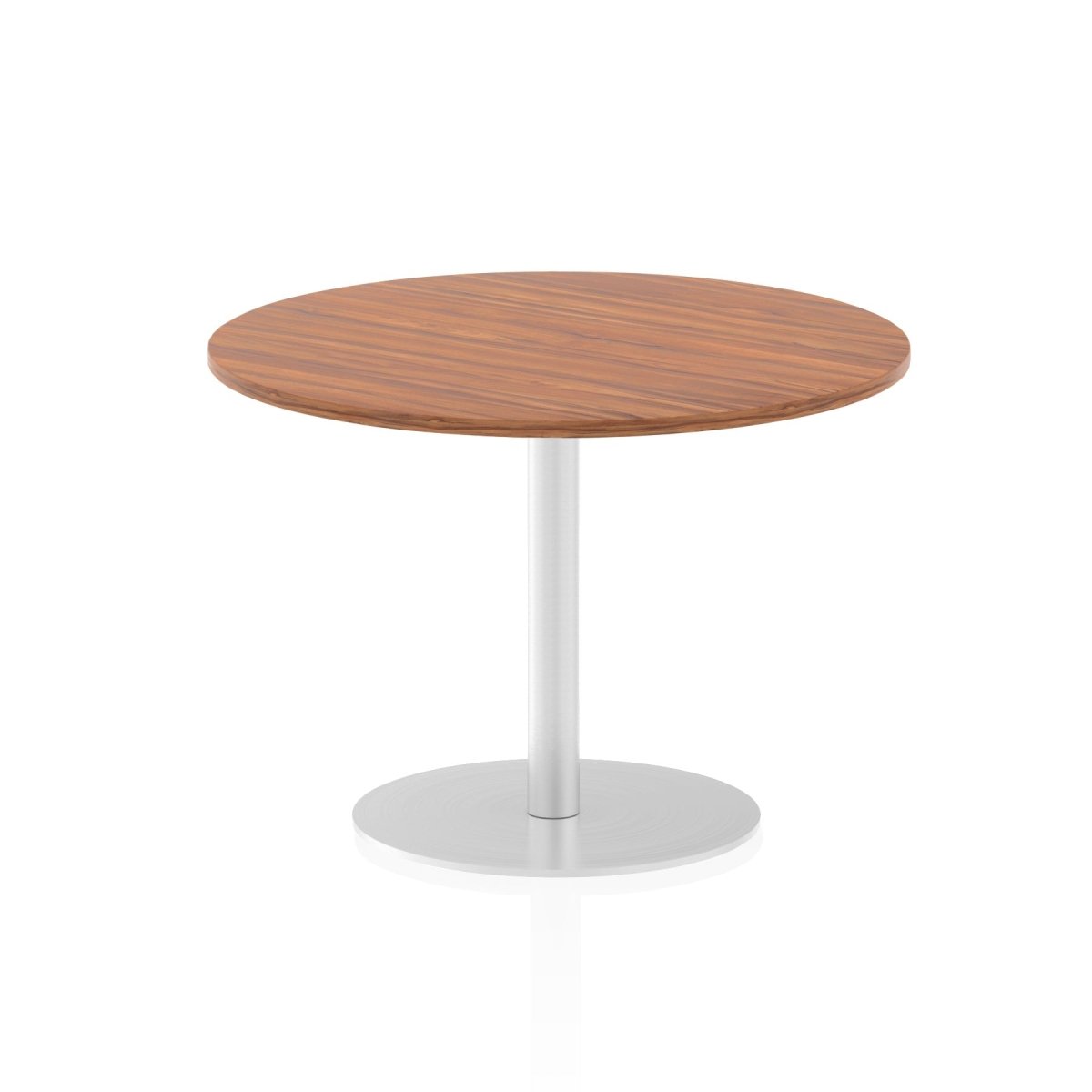 Office furniture italia-round-poseur-table Dynamic  Grey Oak 60 Wide 1145mm High