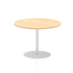 Office furniture italia-round-poseur-table Dynamic  Beech 100 Wide 1145mm High