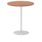 Office furniture italia-round-poseur-table Dynamic  Grey Oak 60 Wide 475mm High