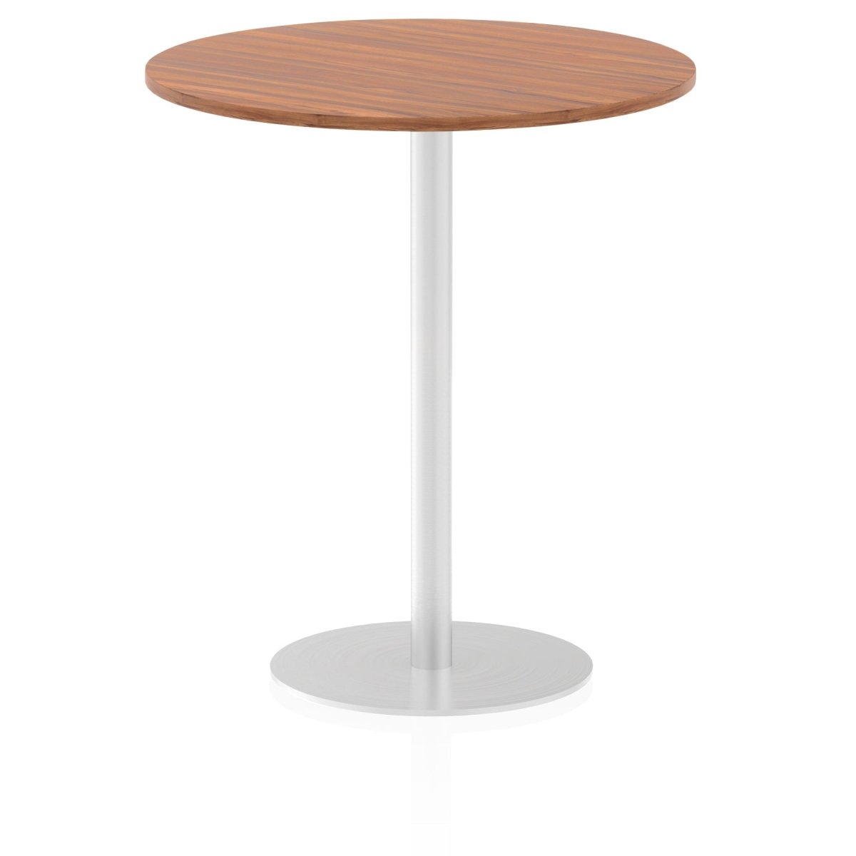 Office furniture italia-round-poseur-table Dynamic  Grey Oak 60 Wide 475mm High