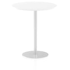 Office furniture italia-round-poseur-table Dynamic  Grey Oak 80 Wide 475mm High