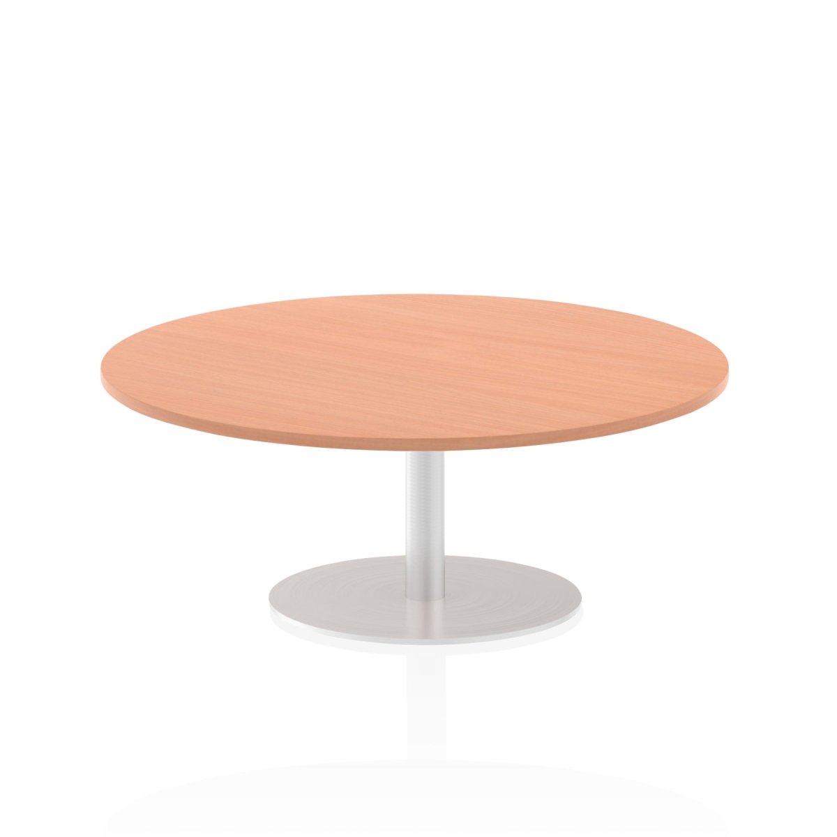 Office furniture italia-round-poseur-table Dynamic  Grey Oak 100 Wide 725mm High