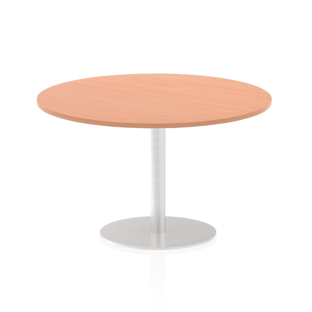 Office furniture italia-round-poseur-table Dynamic  Grey Oak 100 Wide 1145mm High