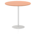 Office furniture italia-round-poseur-table Dynamic  Grey Oak 100 Wide 475mm High