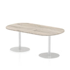 Office furniture italia-boardroom-table Dynamic  Grey Oak 240 Wide 725mm High