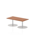 Office furniture italia-slimline-rectangular-poseur-table Dynamic  Walnut 120 Wide 725mm High