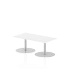 Office furniture italia-slimline-rectangular-poseur-table Dynamic  White 120 Wide 725mm High