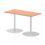 Office furniture italia-slimline-rectangular-poseur-table Dynamic  Beech 120 Wide 1145mm High