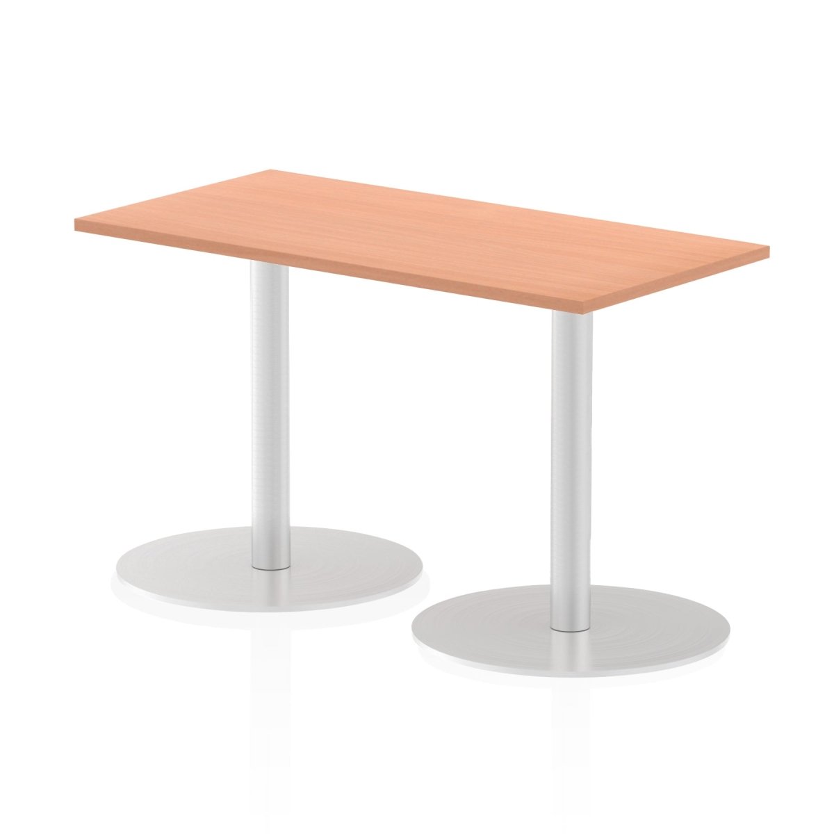 Office furniture italia-slimline-rectangular-poseur-table Dynamic  Beech 120 Wide 1145mm High