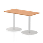 Office furniture italia-slimline-rectangular-poseur-table Dynamic  Oak 120 Wide 1145mm High