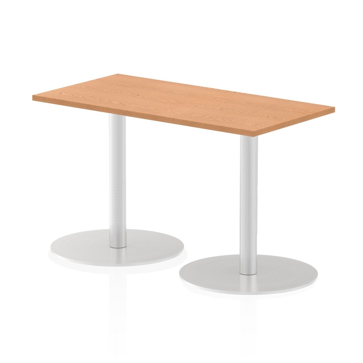 Office furniture italia-slimline-rectangular-poseur-table Dynamic  Oak 120 Wide 1145mm High