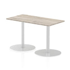 Office furniture italia-slimline-rectangular-poseur-table Dynamic  Grey Oak 120 Wide 1145mm High