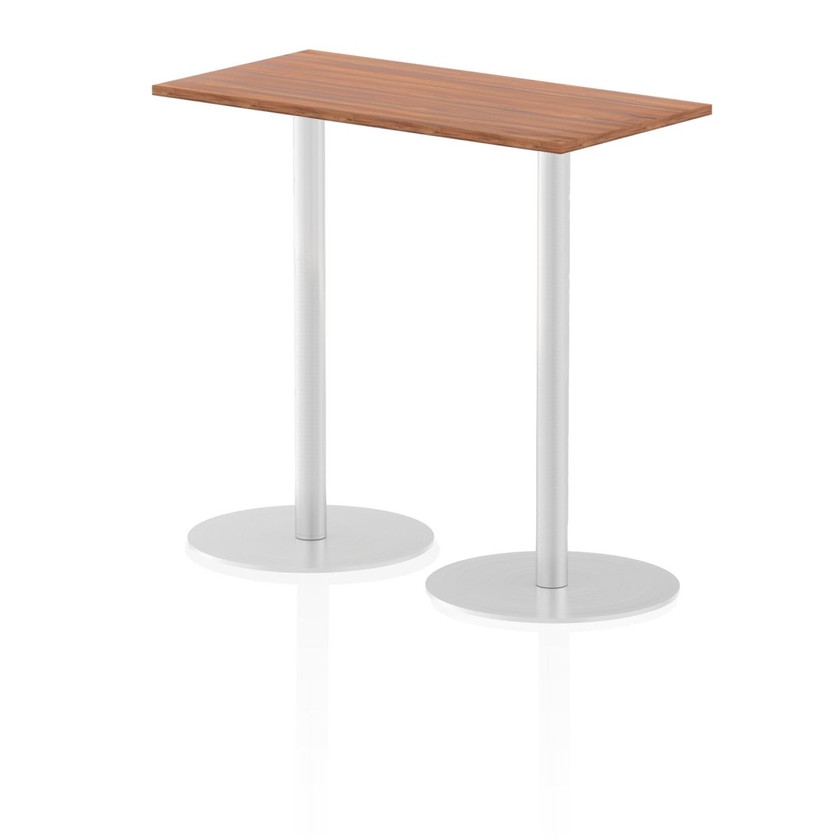 Office furniture italia-slimline-rectangular-poseur-table Dynamic  Walnut 120 Wide 475mm High