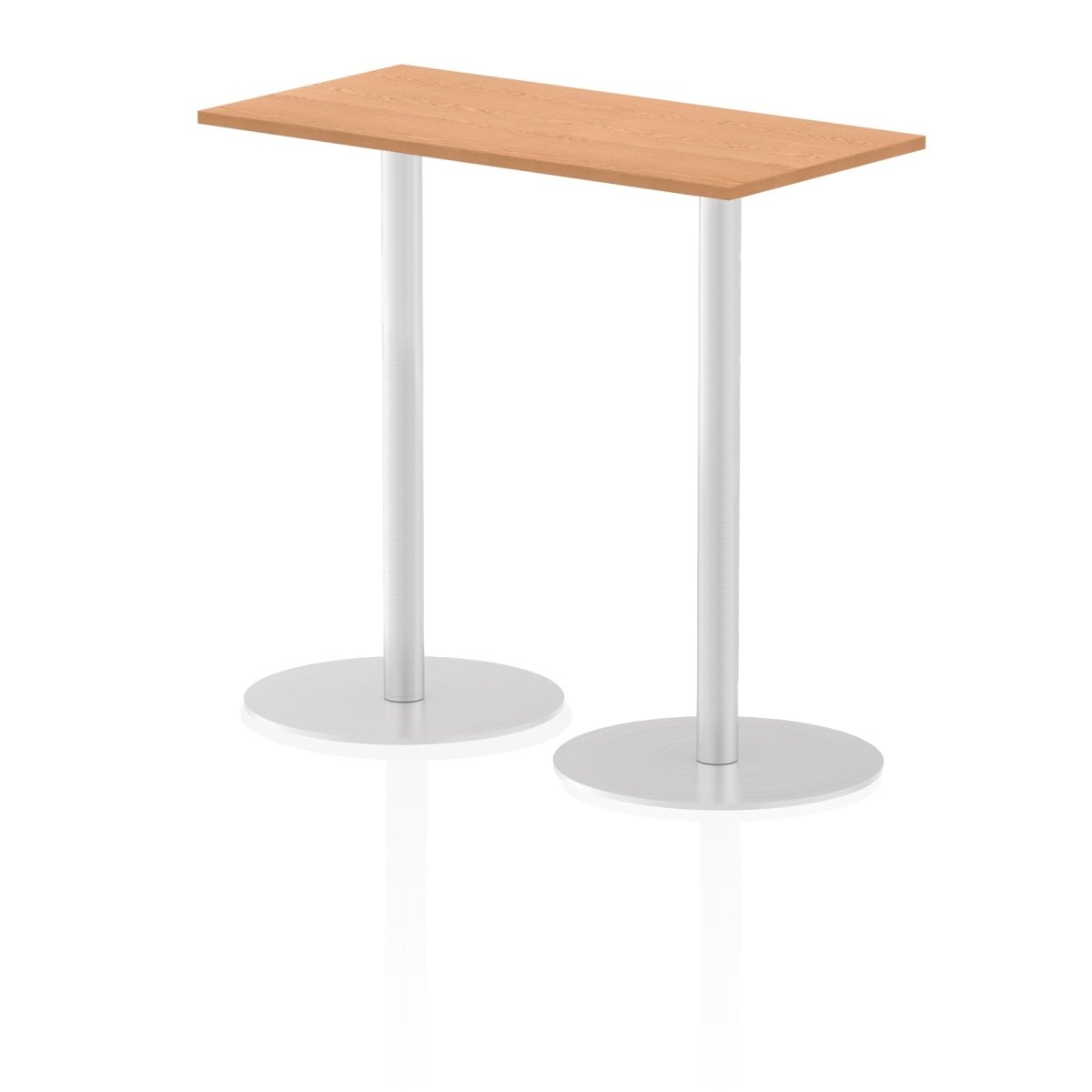 Office furniture italia-slimline-rectangular-poseur-table Dynamic  Oak 120 Wide 475mm High