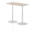 Office furniture italia-slimline-rectangular-poseur-table Dynamic  Grey Oak 120 Wide 475mm High