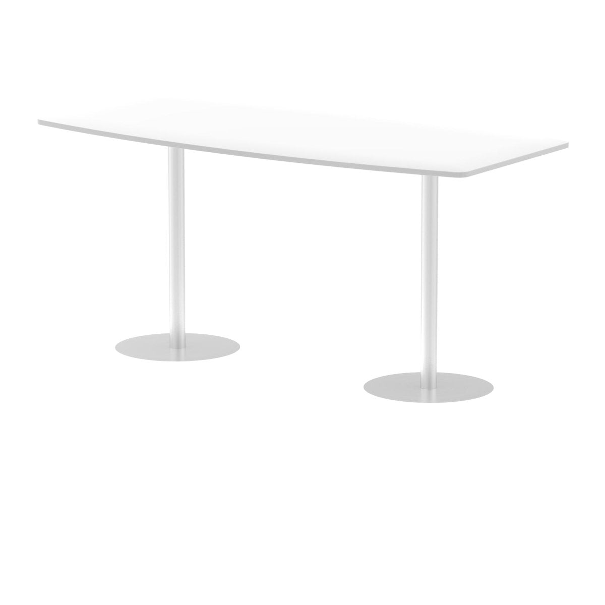 Office furniture italia-high-gloss-boardroom-table Dynamic  White 240 Wide 475mm High
