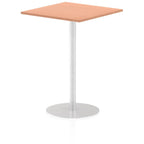 Office furniture italia-square-poseur-table Dynamic  Walnut 60 Wide 475mm High