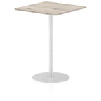 Office furniture italia-square-poseur-table Dynamic  Walnut 80 Wide 475mm High