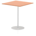 Office Breakout Italia Square Poseur Table by Dynamic Beech 60 Wide 475mm High