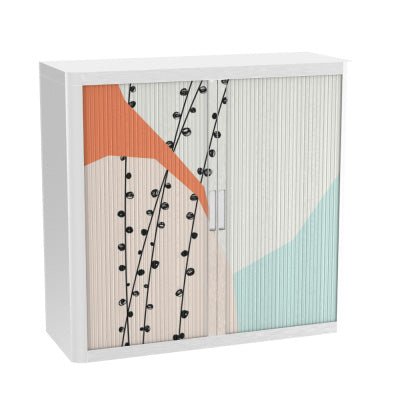 Colourful Tambour cupboard office furniture funky fun