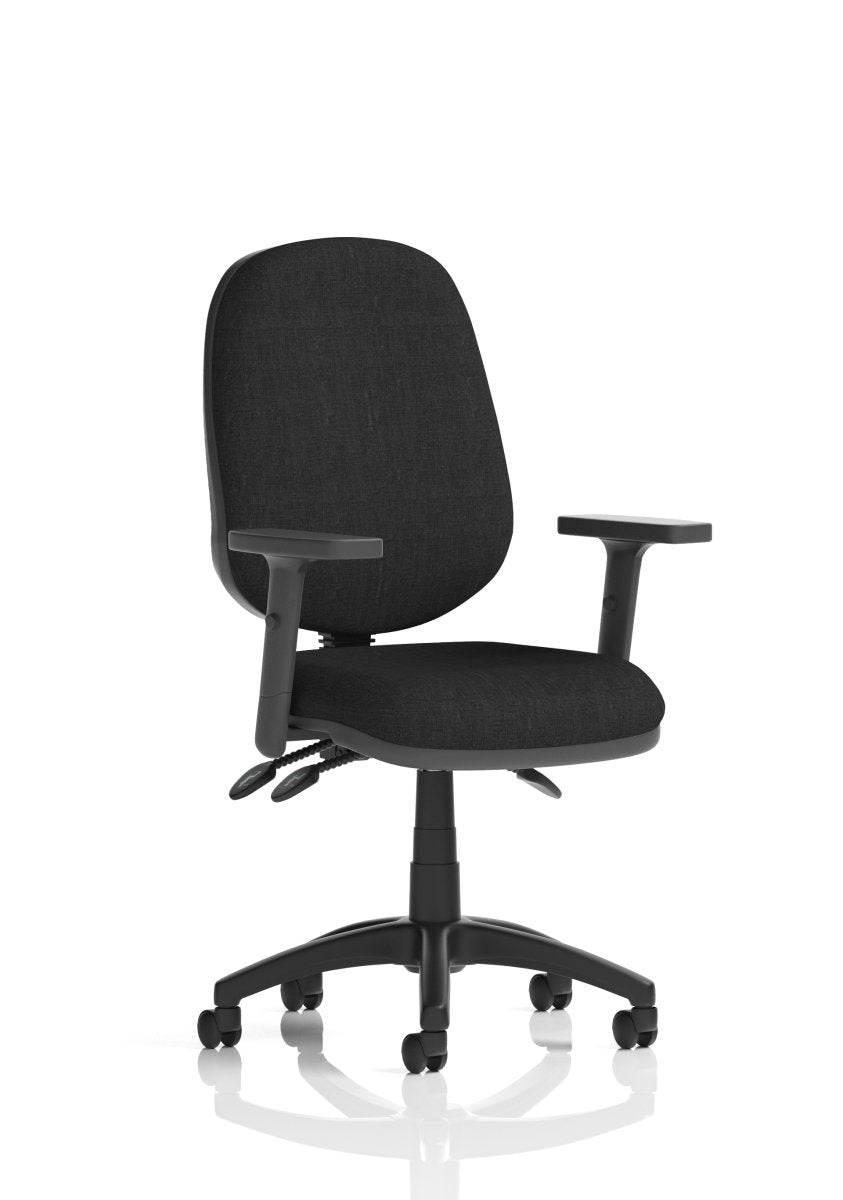 eclipse-plus-iii-operator-chair Dynamic  Blue Fabric  Matching Bespoke Colour With Height Adjustable Arms