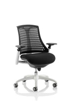 Office furniture flex-task-operator-chair-white-frame Dynamic  Black Colour White 