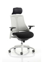 Office furniture flex-task-operator-chair-white-frame Dynamic  Black Colour Red 