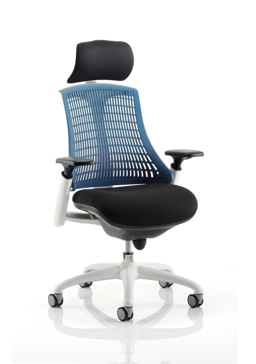 Office furniture flex-task-operator-chair-white-frame Dynamic  Black Colour Grey 