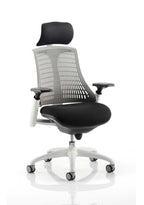 Office furniture flex-task-operator-chair-white-frame Dynamic  Black Colour Black 