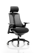 Office furniture flex-task-operator-chair-black-frame Dynamic  Bespoke Stevia Blue Colour Black 