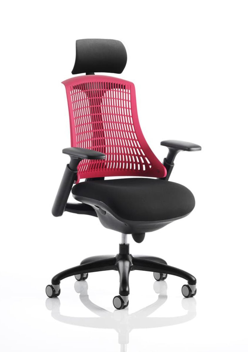 Office furniture flex-task-operator-chair-black-frame Dynamic  Bespoke Tansy Purple Colour White 