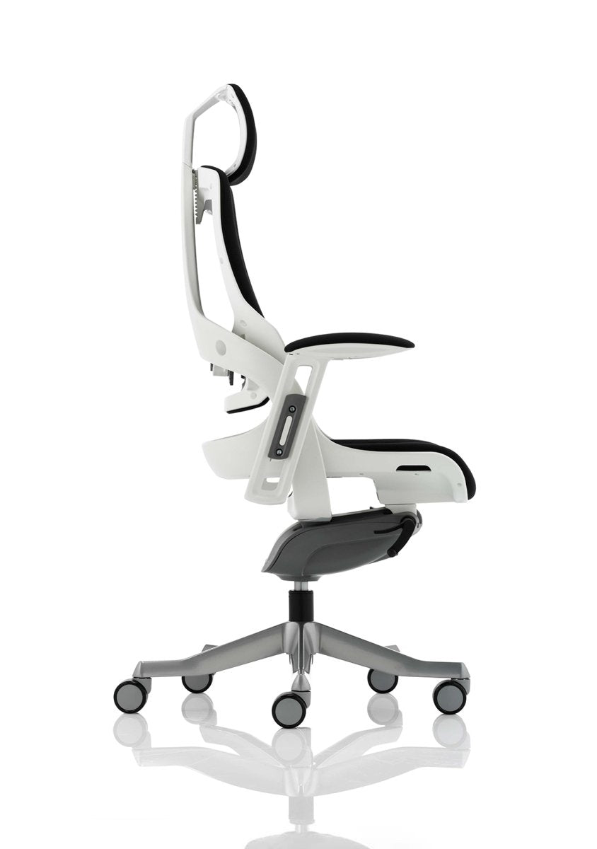 Office furniture zure-executive-chair-with-white-shell Dynamic  Elastomer Gel Orange Colour Elastomer Gel Orange 