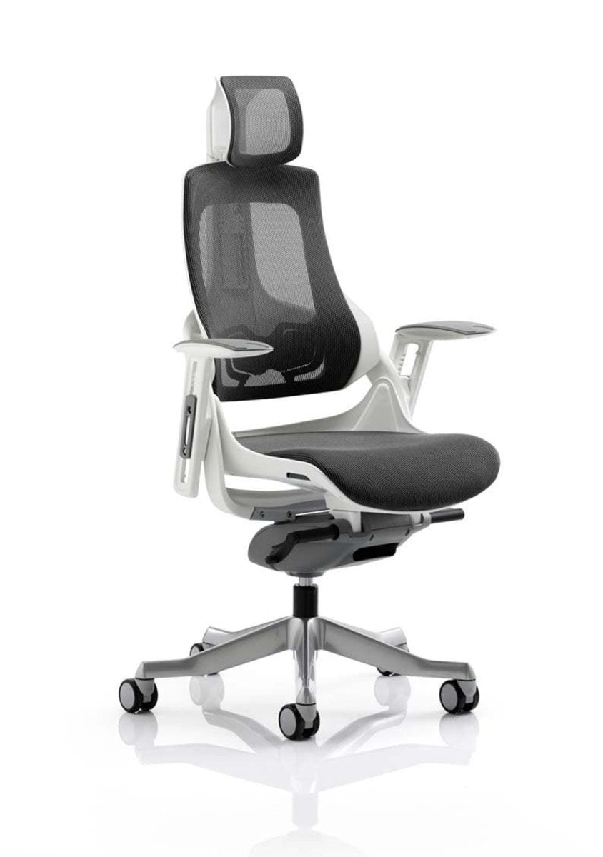 Office furniture zure-executive-chair-with-white-shell Dynamic  Black Fabric Colour Black Fabric 
